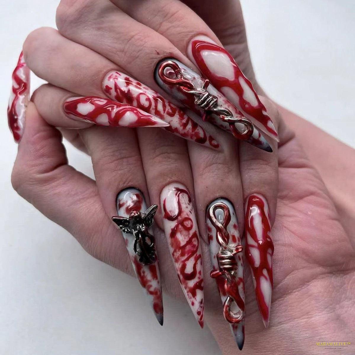 Halloween Wear 3D Stereo Nail Shaped Piece