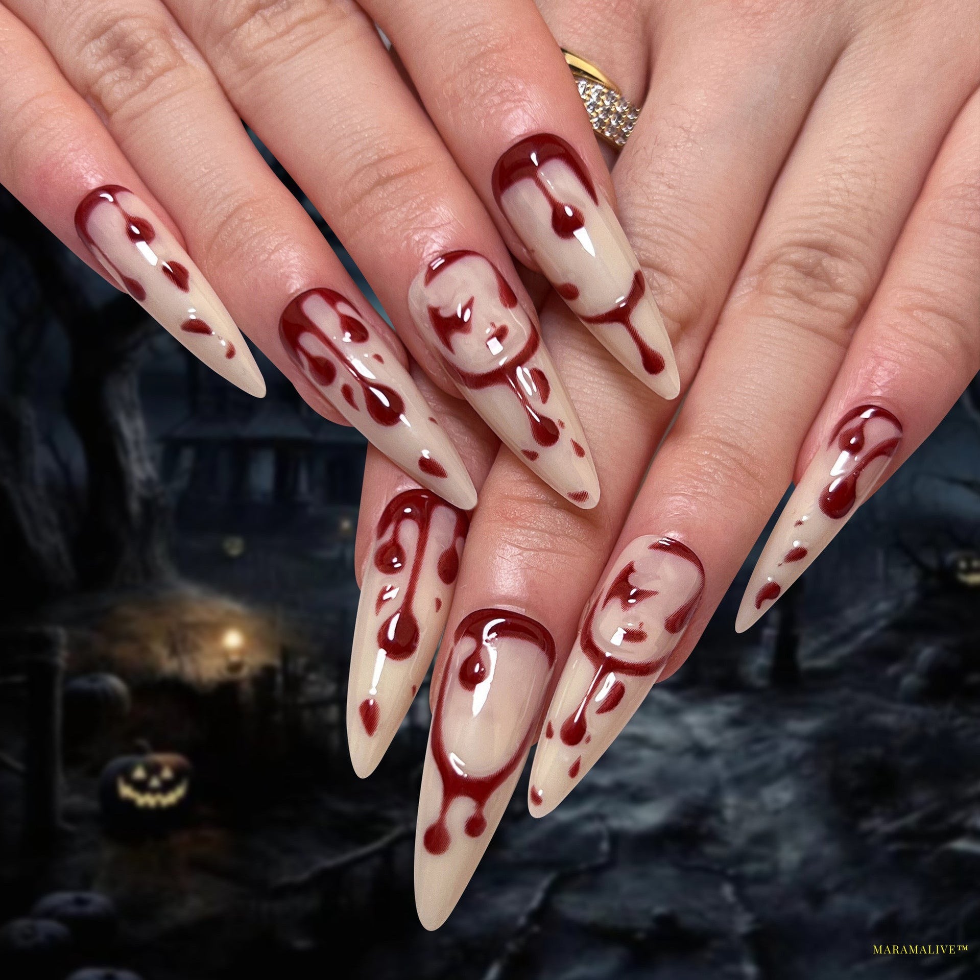 Halloween Wear 3D Stereo Nail Shaped Piece