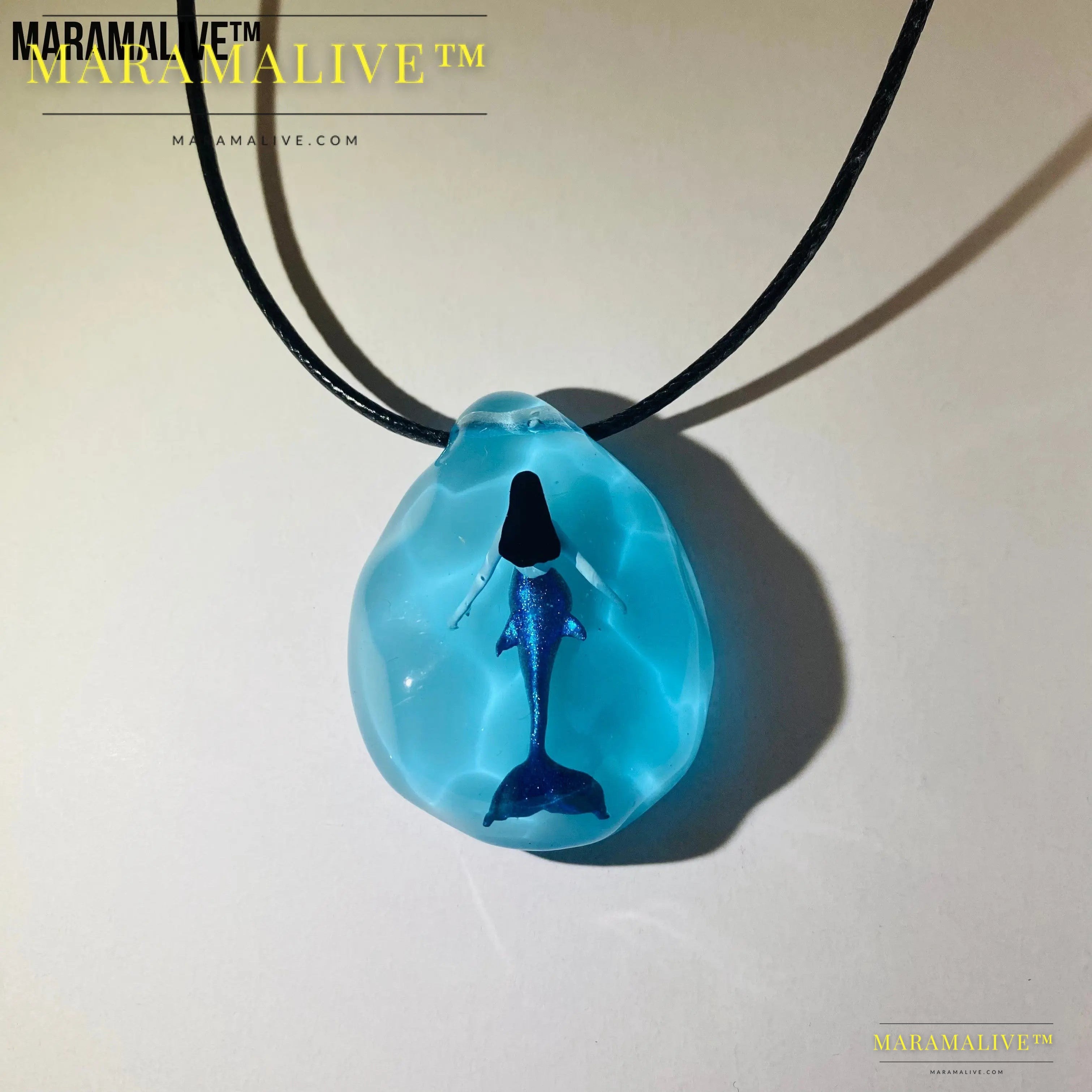 Handmade Resin Mermaid Drop Luminous Pendant