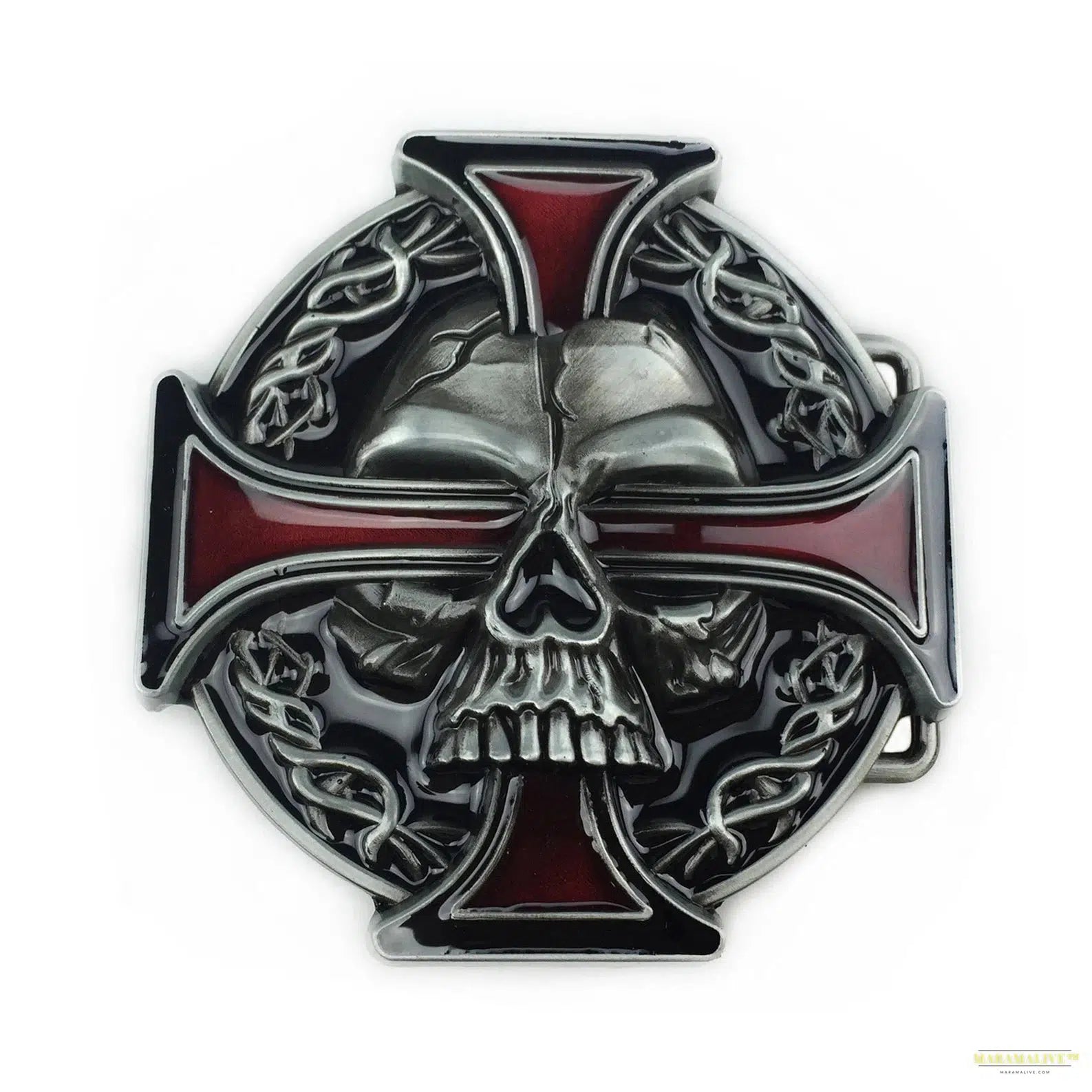 Handmade Skull and Crossbones Metal Vintage Belt Buckle - Unique and Unusual Style Statement