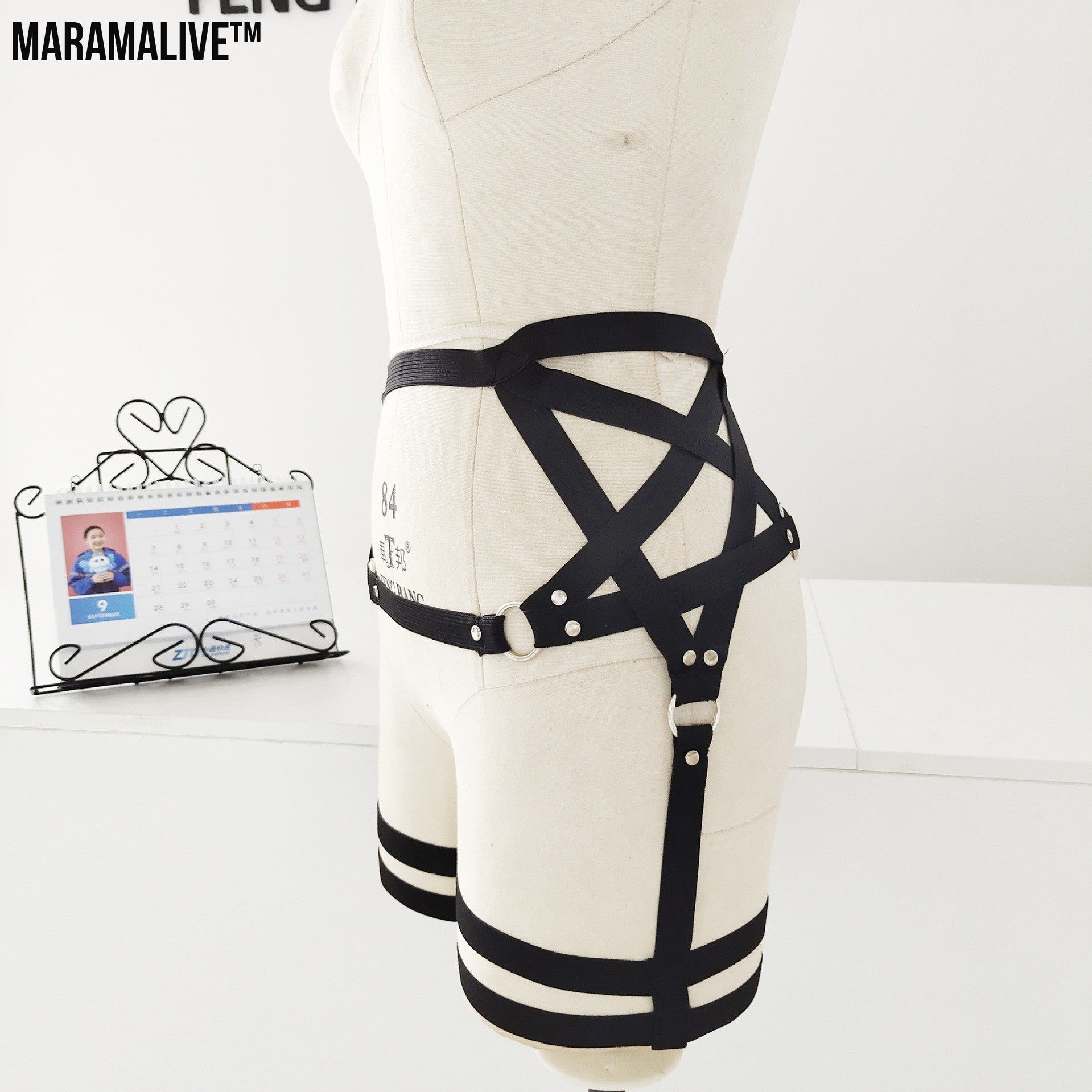 Harajuku style pentagram Gothic garter leg