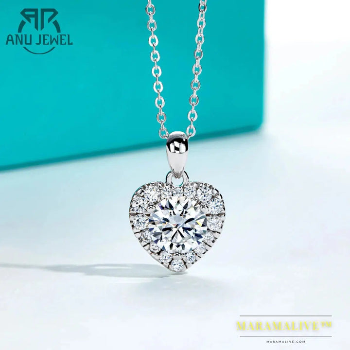 Heart-Shaped Moissanite Necklace - An Elegant Gift for Her