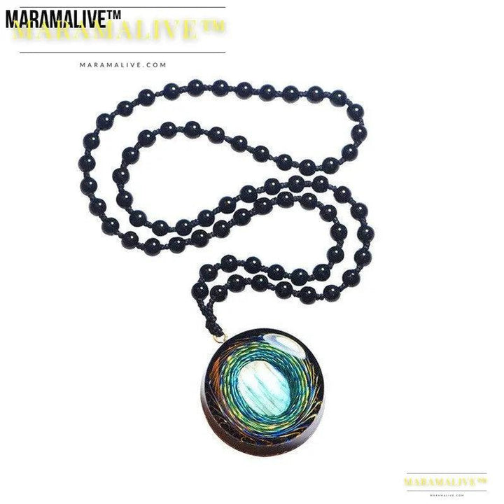 High Frequency Natural Crystal Pendant Votive Necklace