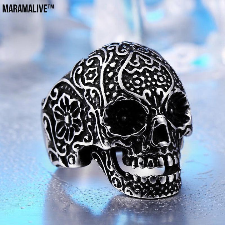 Hip Hop Skull Ring Trendy Men's Personality Ring Punk