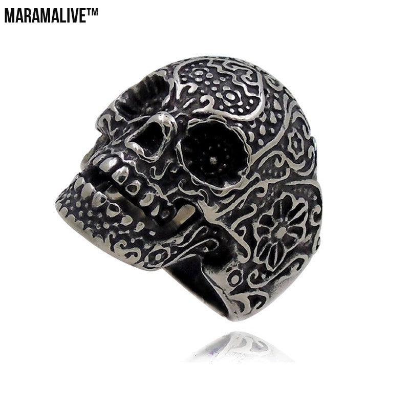 Hip Hop Skull Ring Trendy Men's Personality Ring Punk