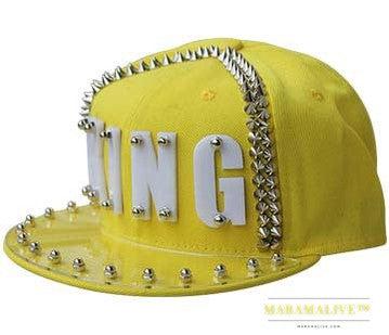 Hip-hop Flat-brimmed Cap Acrylic Letter Punk