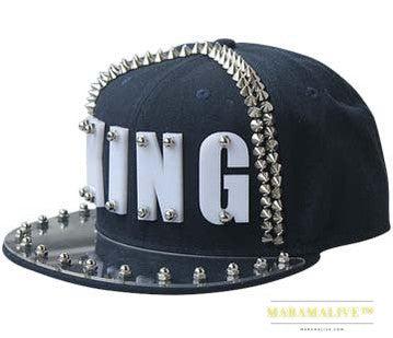 Hip-hop Flat-brimmed Cap Acrylic Letter Punk