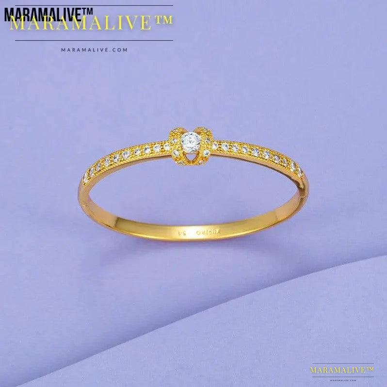 How Can Something So Simple Be So BREATHTAKING Brass Gold-plated Bracelet