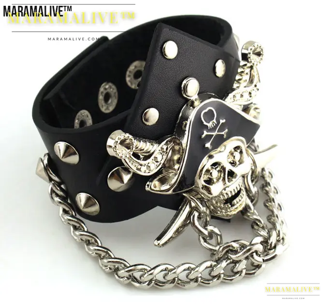 Introducing: "Spike Studded Leather Bracelet - Aroncent 3pcs"