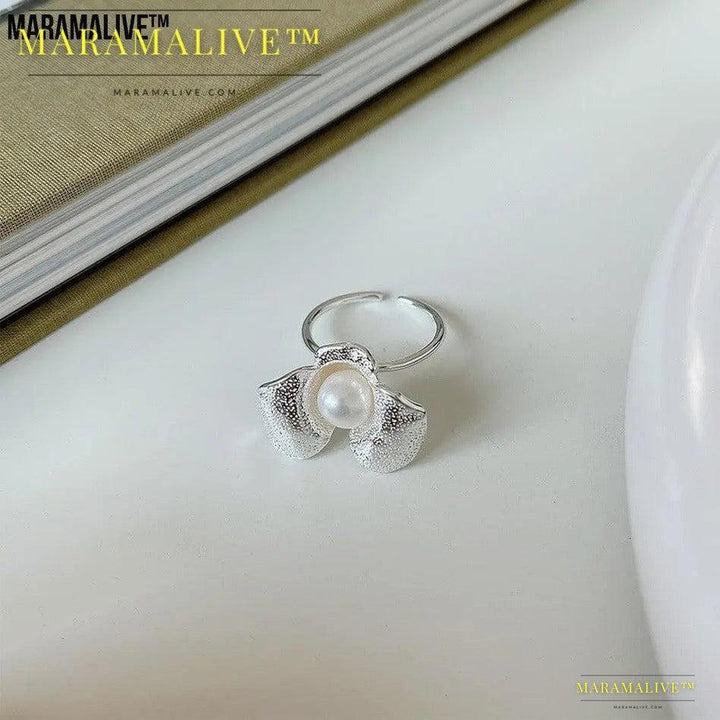 Irregular Flower Pearl Ring