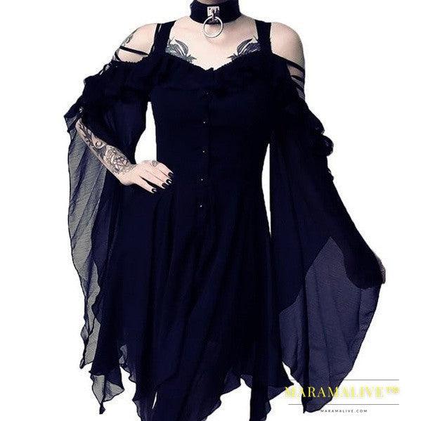 Irregular button dress Corset Dress Costume