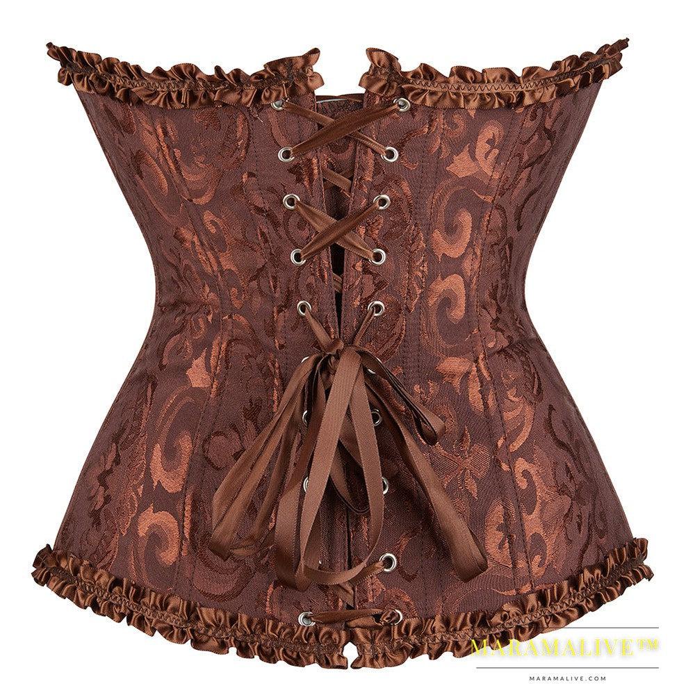 Jacquard Fabric European And American Court Corset