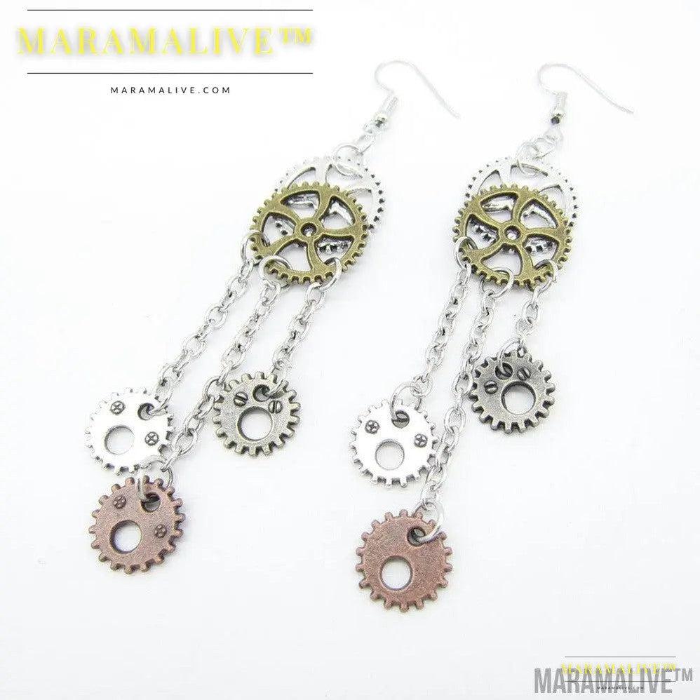 Jewelry Vintage Gear Earrings Steampunk