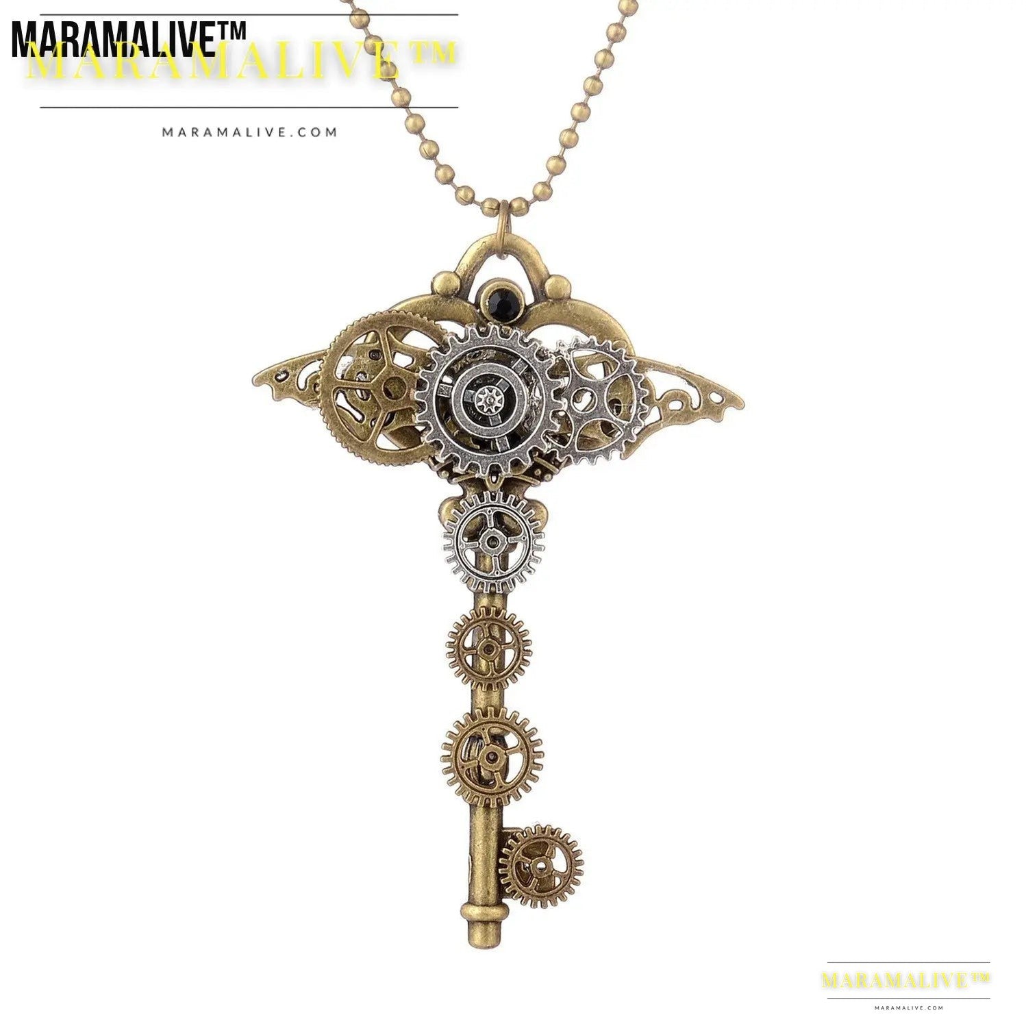 Key Style Steampunk Necklace Accessories Retro