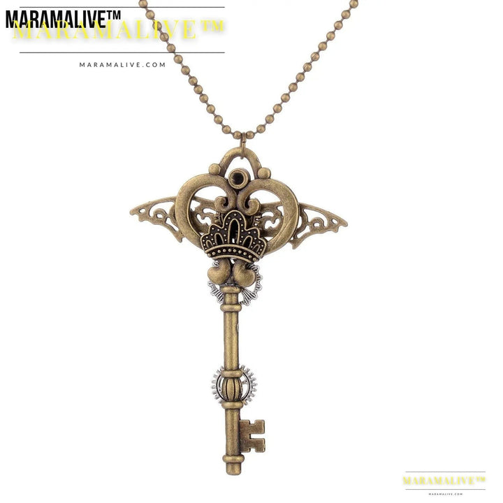 Key Style Steampunk Necklace Accessories Retro