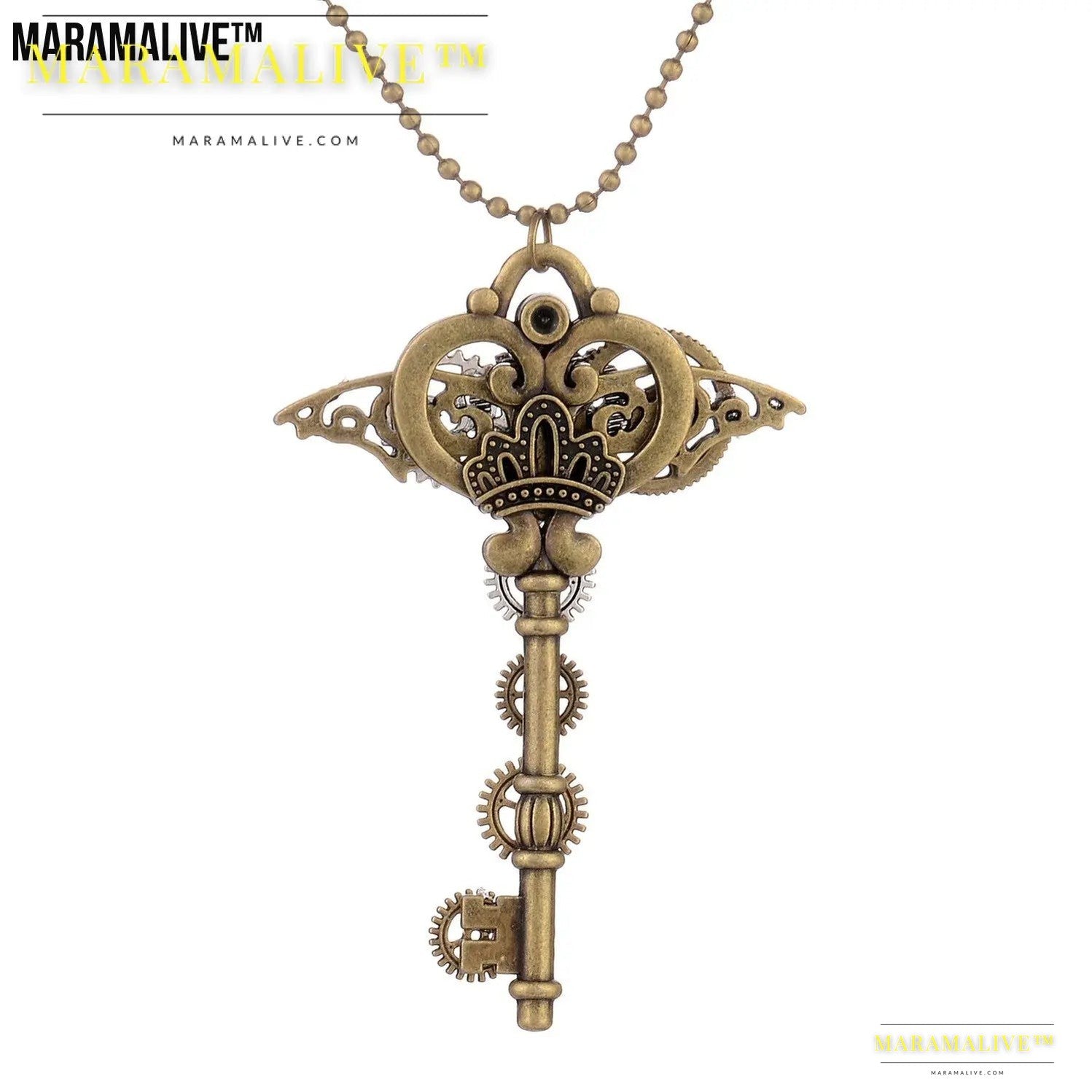 Key Style Steampunk Necklace Accessories Retro