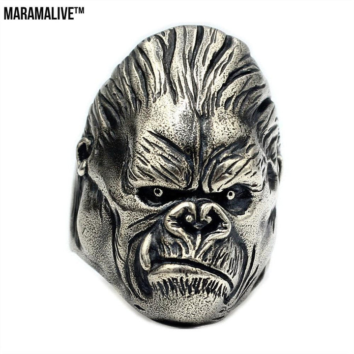 King Kong Ring 925 Sterling Silver Handmade Punk Retro Gorilla