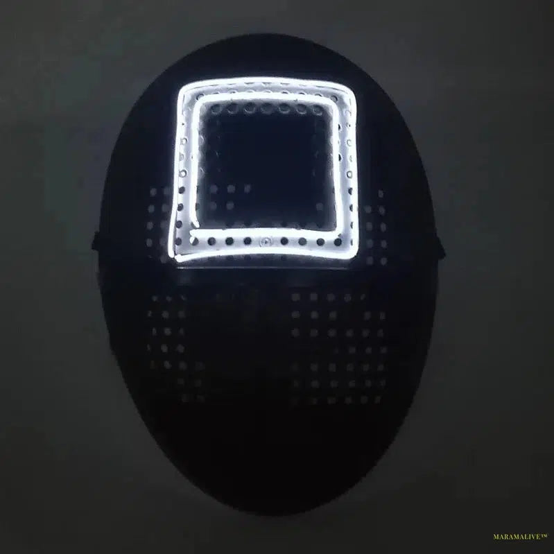 LED Neon Face Mask for Halloween Party, Bar, Rave Party, Ball Masquerade, Glowing Horror, Creepy Cosplay, Disco, Scary Theme