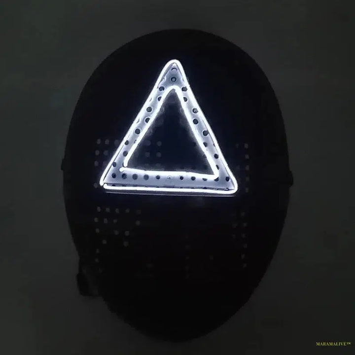 LED Neon Face Mask for Halloween Party, Bar, Rave Party, Ball Masquerade, Glowing Horror, Creepy Cosplay, Disco, Scary Theme