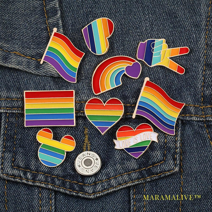 LGBT Rainbow Pride Badge Collection | 9 Styles of Rainbow Pins