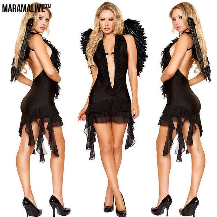 Ladies Halloween Sexy Dark Angel Costume