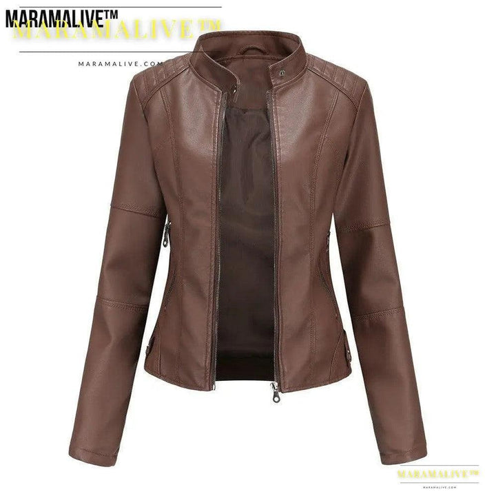 Ladies Vegan friendly Leather Jacket - Biker Casual Coat