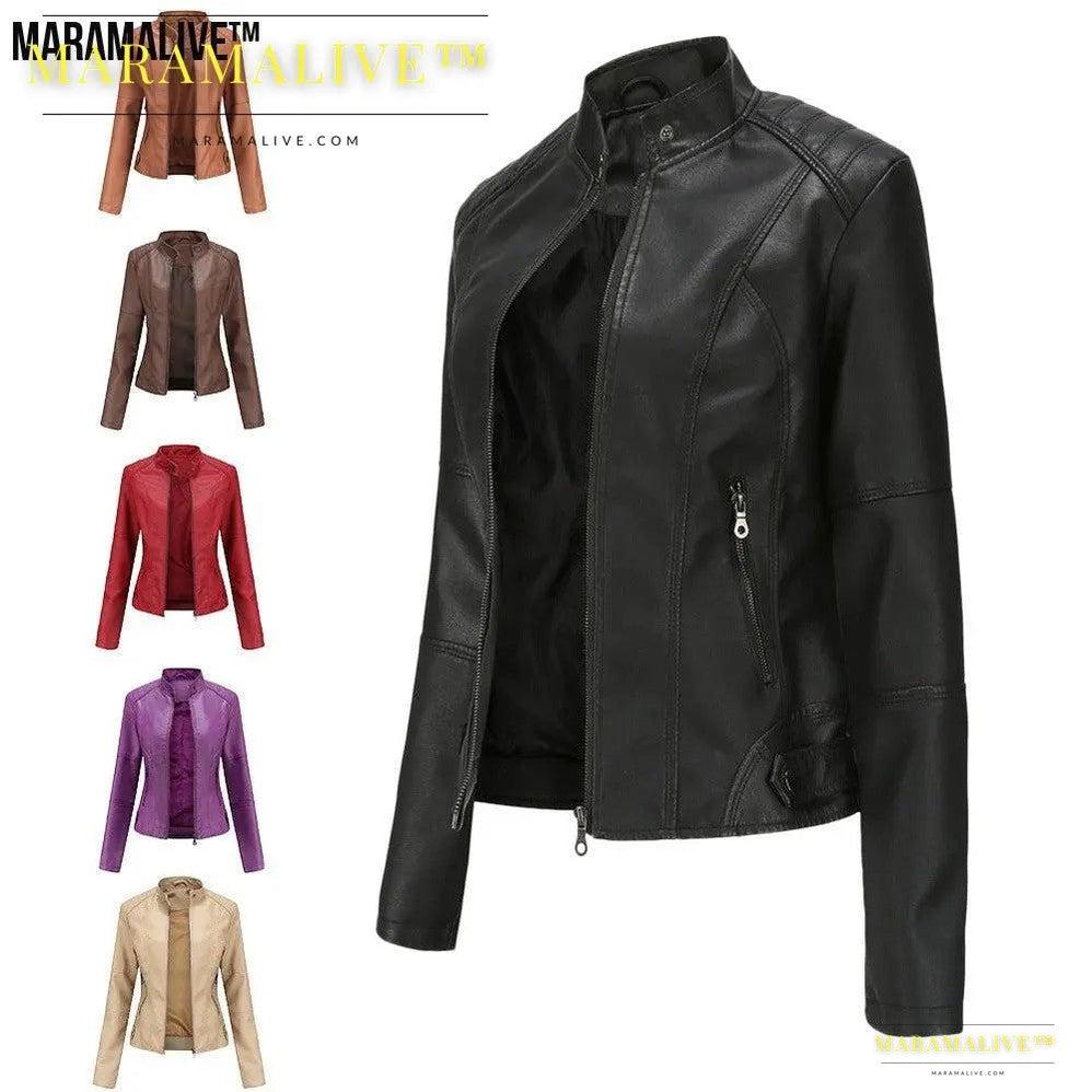 Ladies Vegan friendly Leather Jacket - Biker Casual Coat