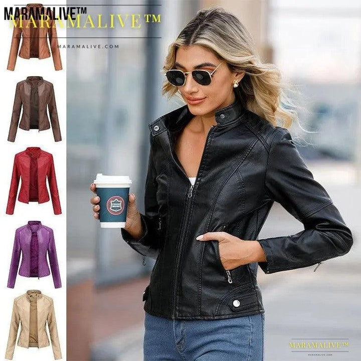 Ladies Vegan friendly Leather Jacket - Biker Casual Coat