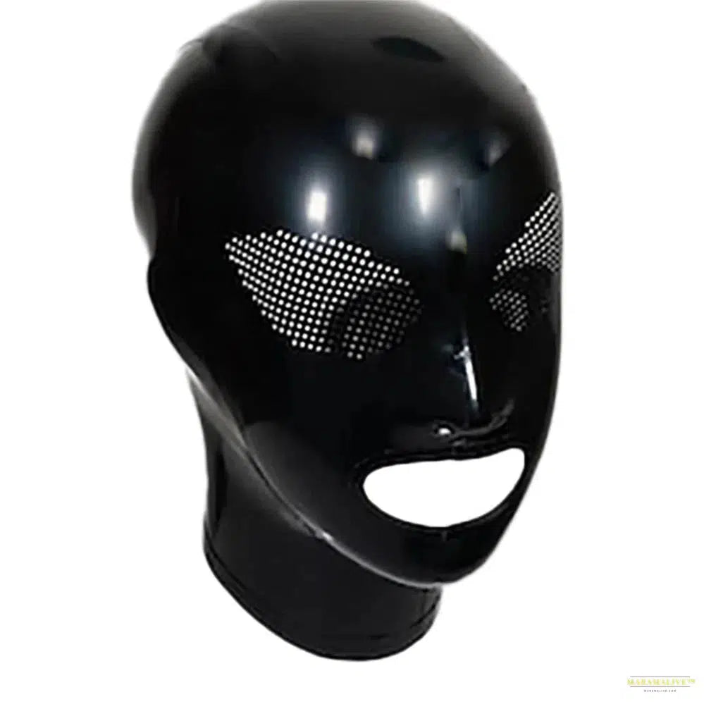 Latex mask men Hood mould seamless Catsuit Fetish latex gloves in Club catsuit rubber harness male bodysuit men fetish wear