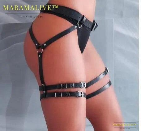 Leather Queen's Adjustable Restraint Belt - Ultimate Costume Accessory for Fantasy Events