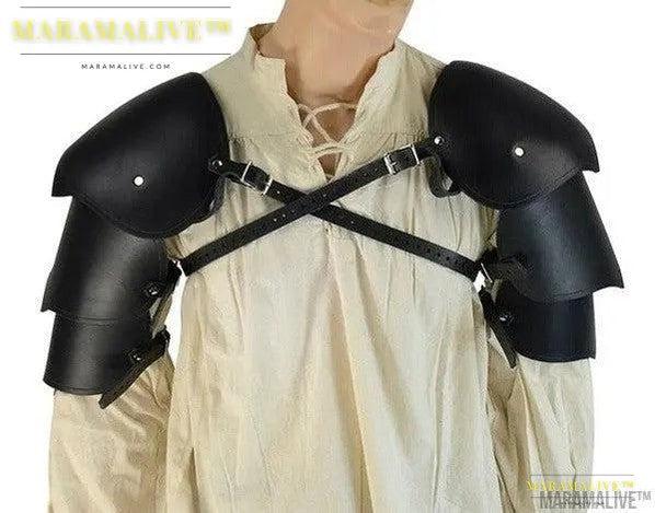 Leather Studded Shoulder Pads Men's Steampunk Gothic Armor