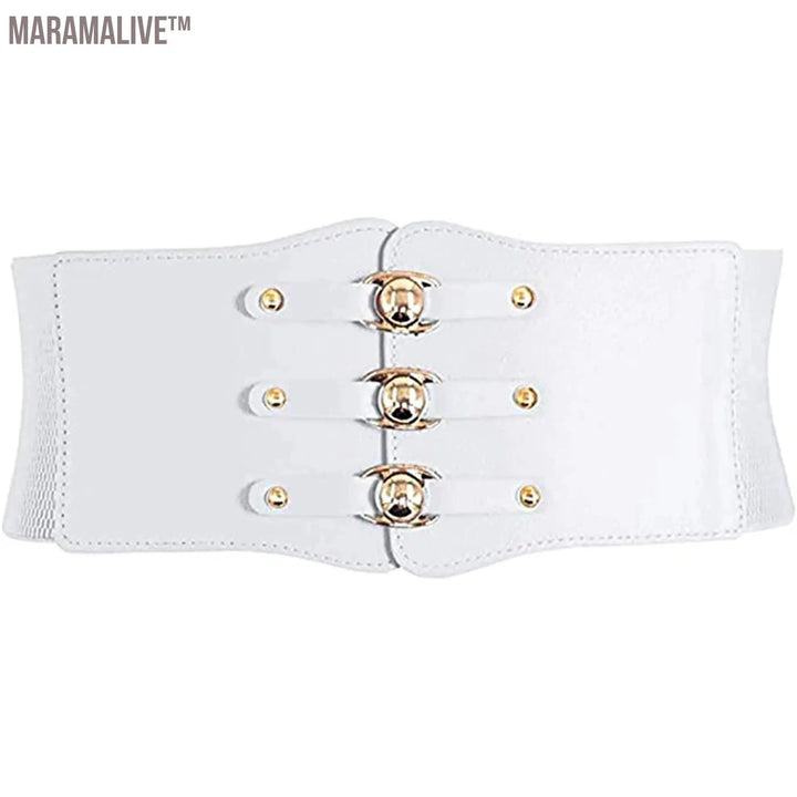 Length 65cm Long Waist Belt Fashion Waist Belts Ladies Solid Stretch Elastic Wide Belt Medieval Costume for Women Waistband