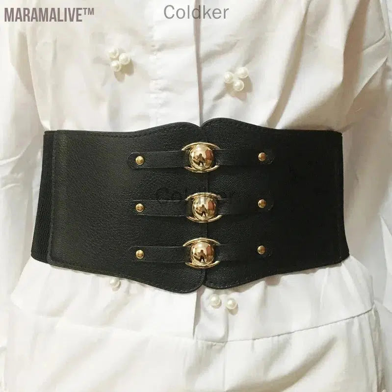 Length 65cm Long Waist Belt Fashion Waist Belts Ladies Solid Stretch Elastic Wide Belt Medieval Costume for Women Waistband