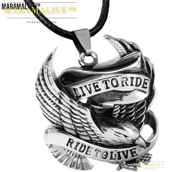 Live Free on the Open Road with this Stunning Titanium Biker Necklace