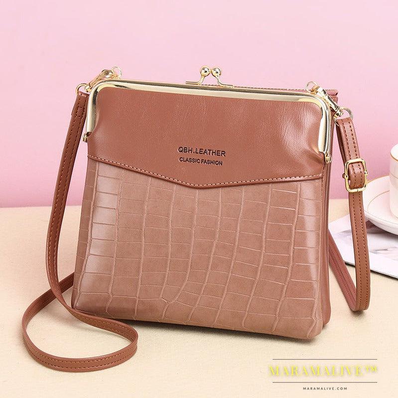 Lock Shoulder Bags Women Alligator Pattern Crossbody Phone Bag