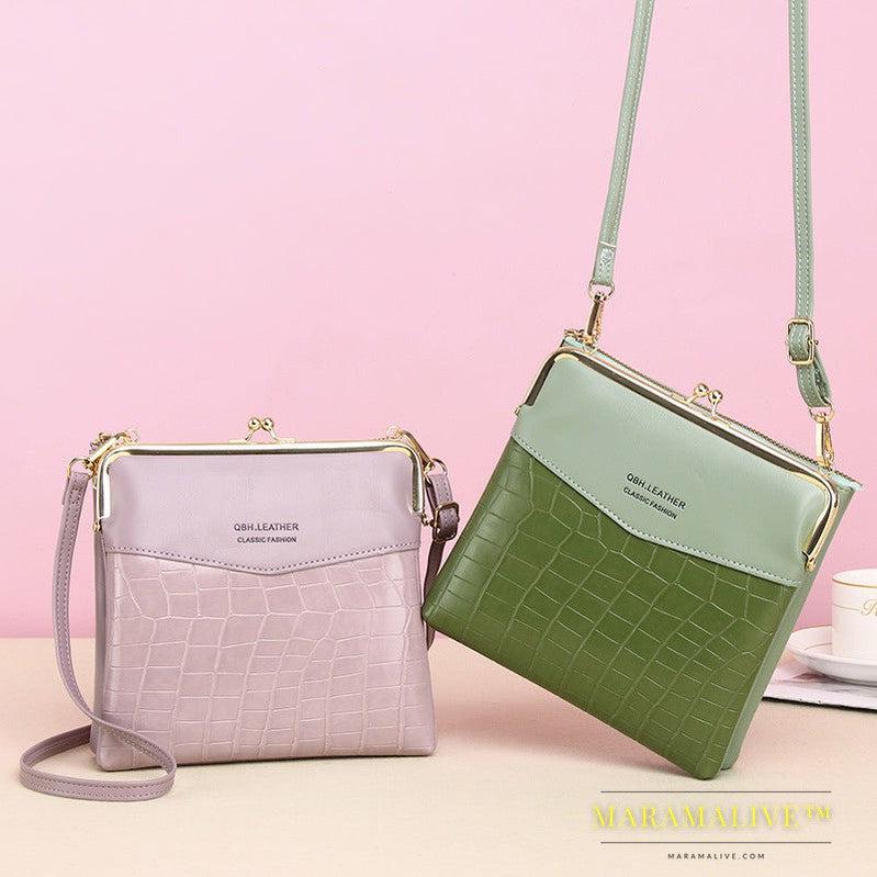 Lock Shoulder Bags Women Alligator Pattern Crossbody Phone Bag