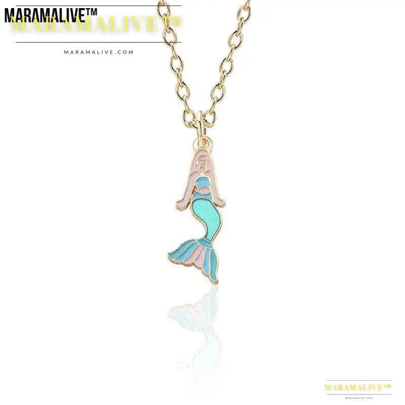 Long hair mermaid necklace