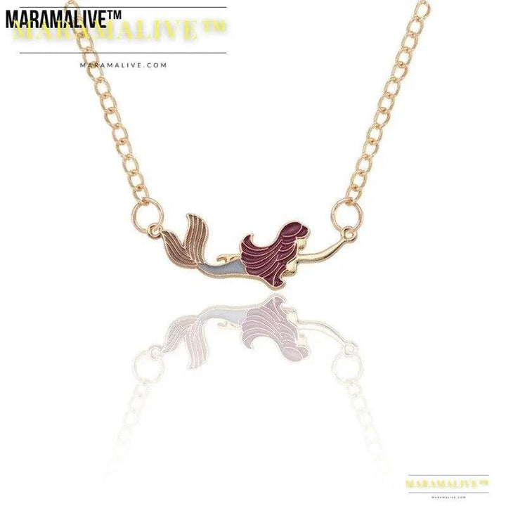 Long hair mermaid necklace