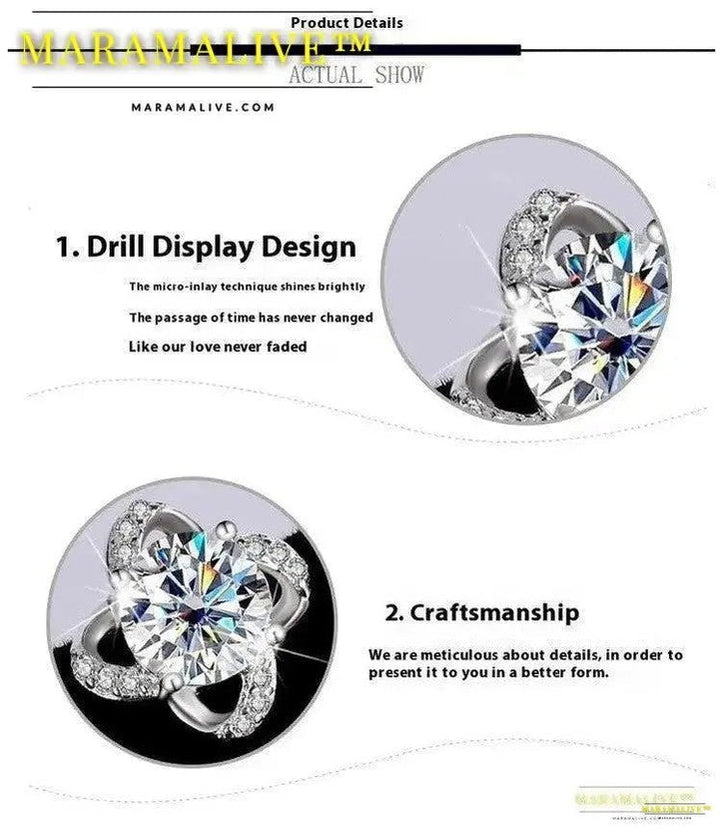 Luxurious Designer Moissanite Ear Studs - luxurious ear studs