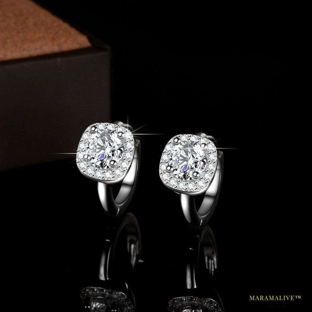 Luxurious Designer Silver Moissanite Earrings - Unique Sustainable Jewelry