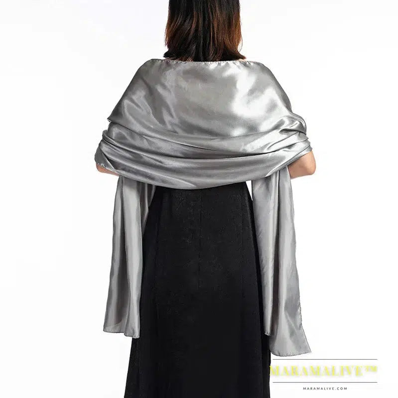 Luxurious Satin Evening Scarf Shawl and Satin Shawl