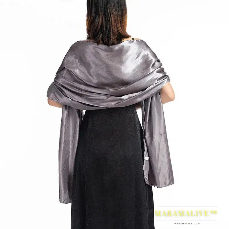 Luxurious Satin Evening Scarf Shawl and Satin Shawl