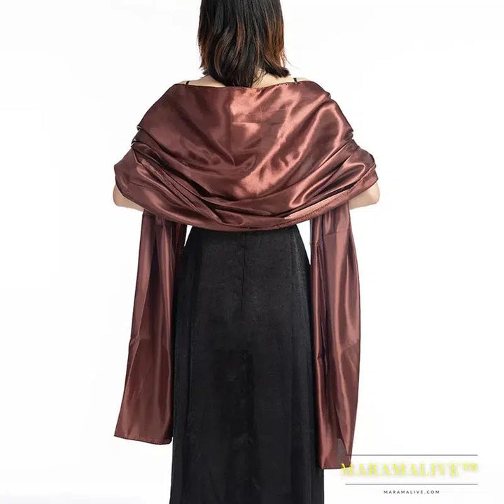 Luxurious Satin Evening Scarf Shawl and Satin Shawl