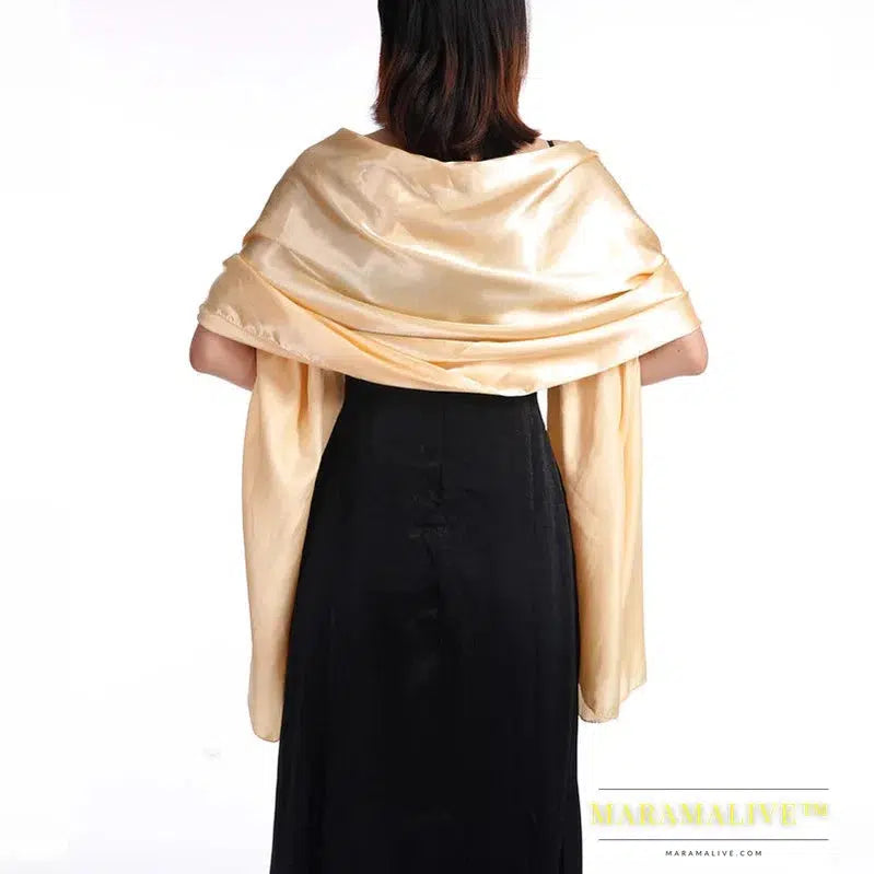 Luxurious Satin Evening Scarf Shawl and Satin Shawl