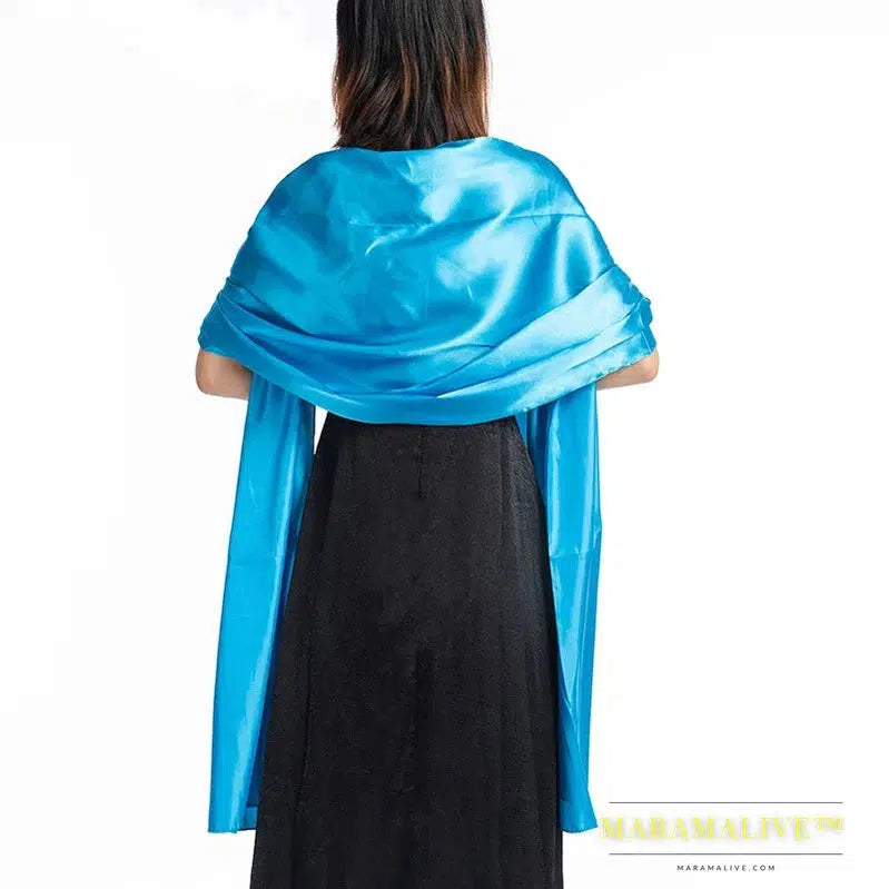 Luxurious Satin Evening Scarf Shawl and Satin Shawl