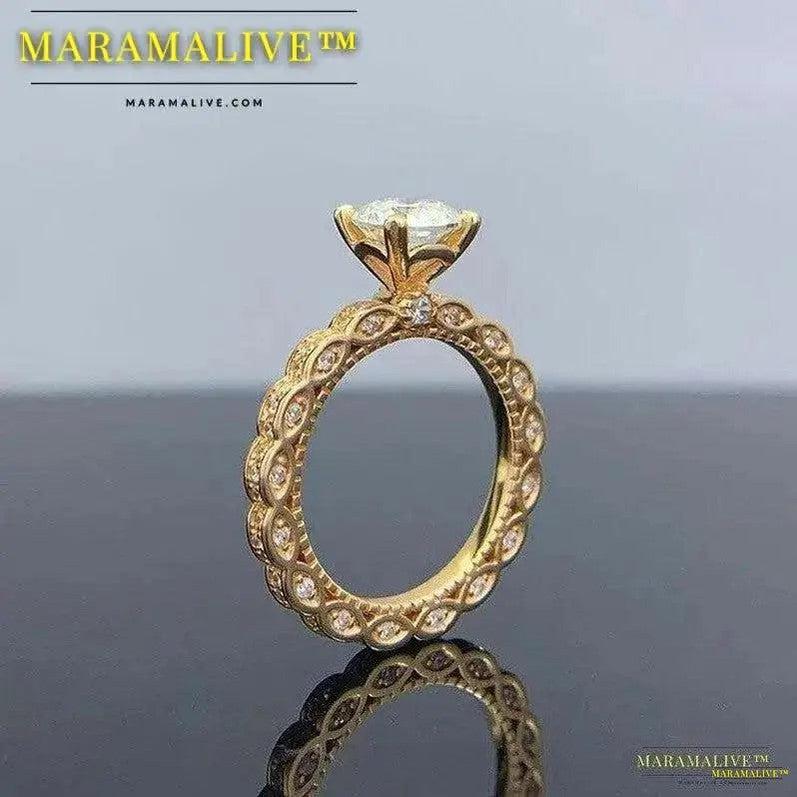 Luxury Designer Moissanite Ring for Women - Unique & Sustainable Earth-Friendly Jewelry