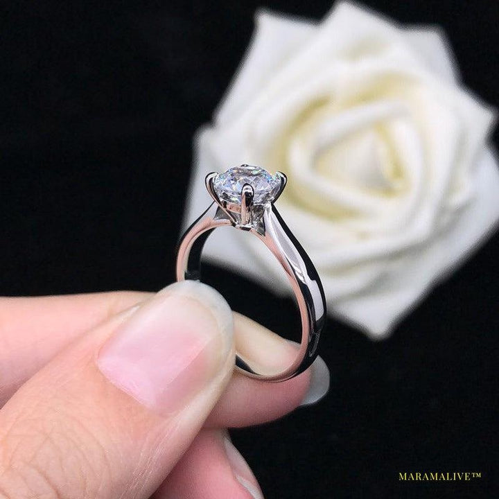 Luxury Designer Simulation Moissanite Ring for Women - Unique and Sustainable Alternative Jewelry