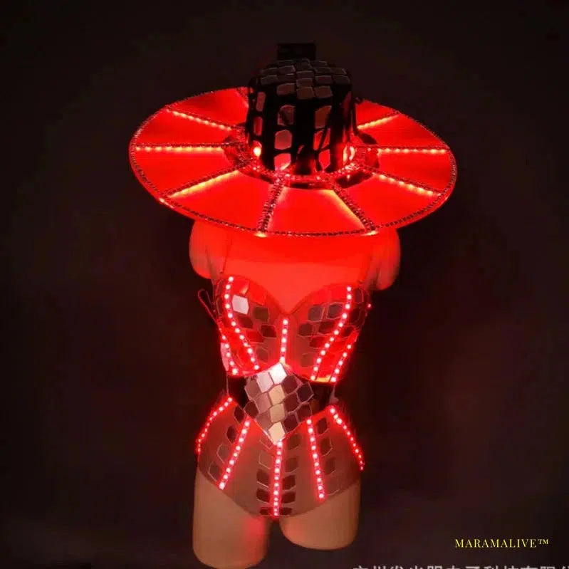 Luxury LED Costume Cosplay - Luminous Futuristic Light Up Show Outfit for Dance & Rave Parties