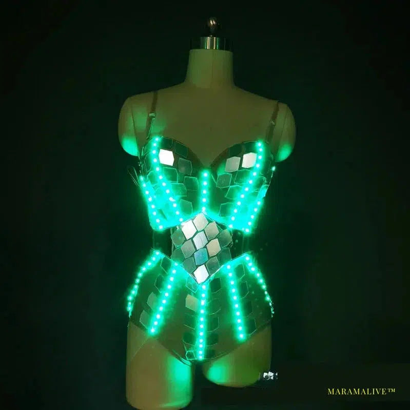 Luxury LED Costume Cosplay - Luminous Futuristic Light Up Show Outfit for Dance & Rave Parties