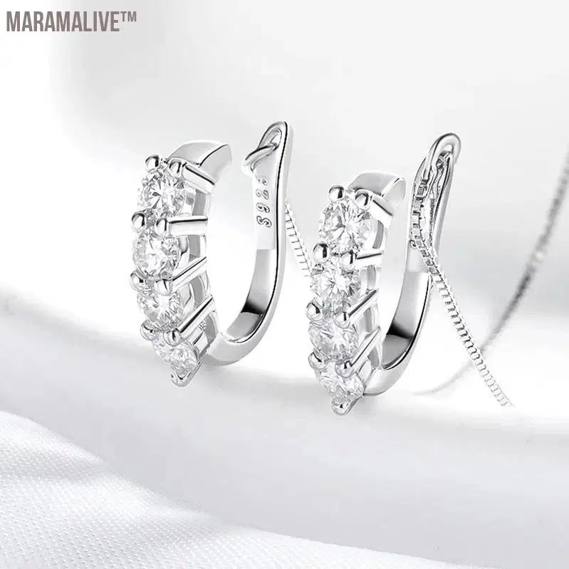 Luxury Moissanite Secured Earrings - Elegant Design